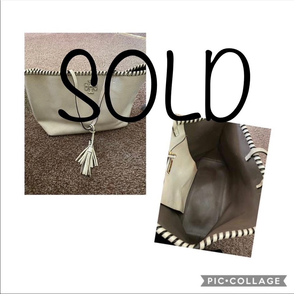 Beautiful gently used Tory Burch McGraw white bag